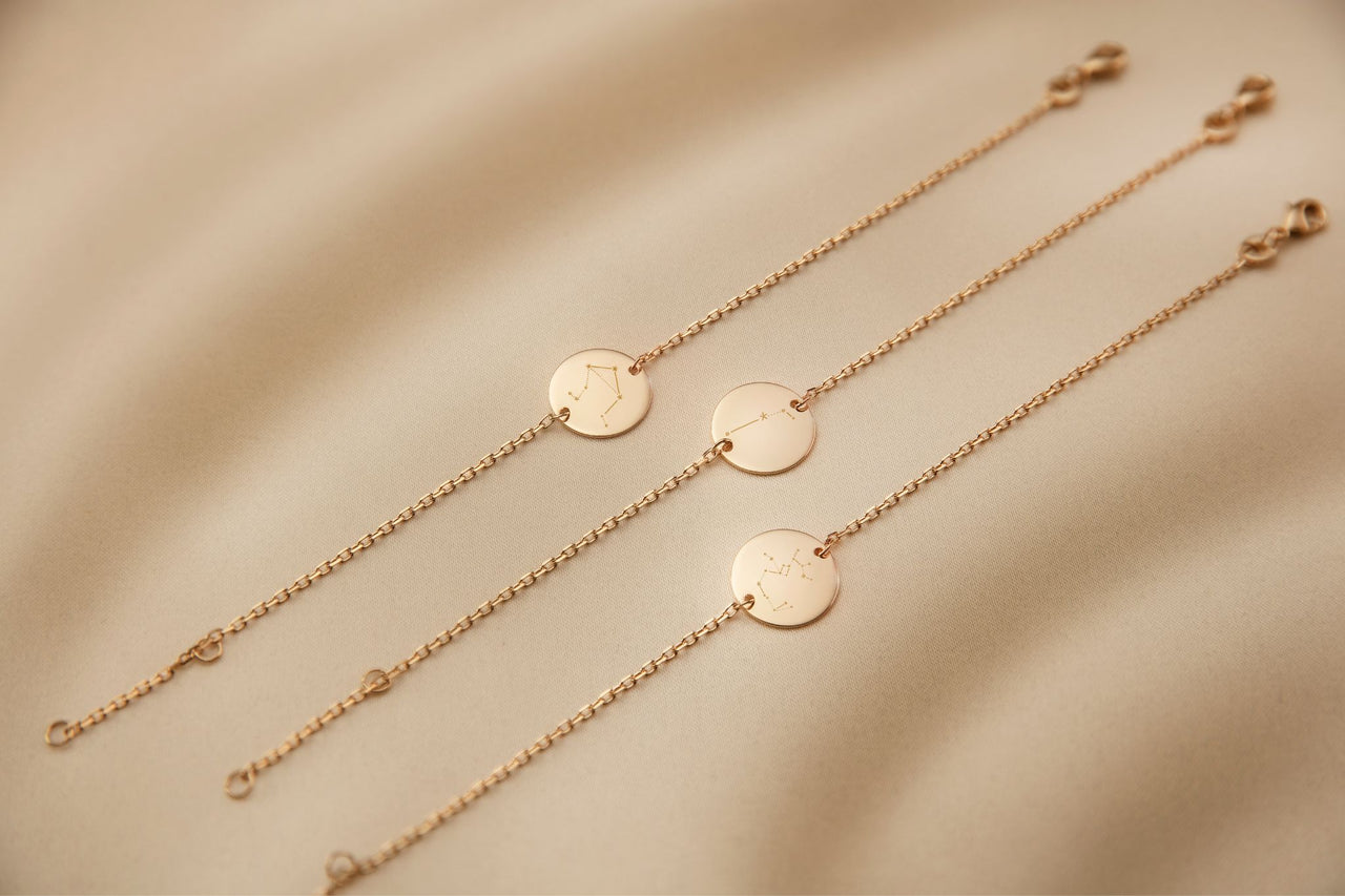 Constellation Zodiac Sign Chain Bracelet - Gold plated Constellation Zodiac Sign Chain Bracelet - Gold plated