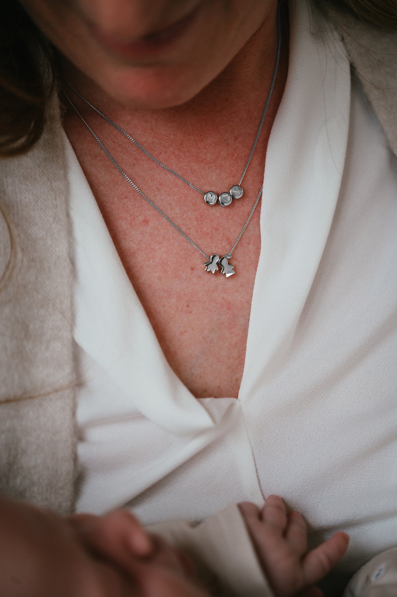 Collier Perles Initiale - Argent Collier Perles Initiale - Argent