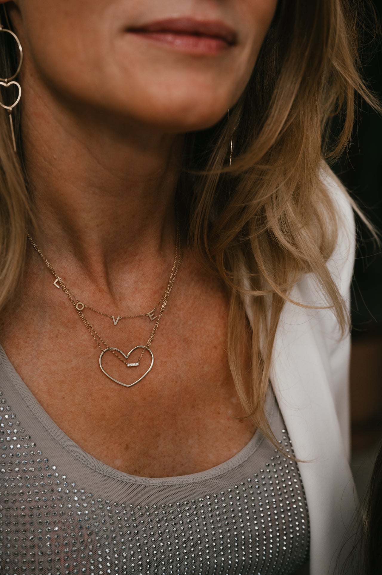 14k Open Heart Ketting - 14k Solid Gold 14k Open Heart Ketting - 14k Solid Gold