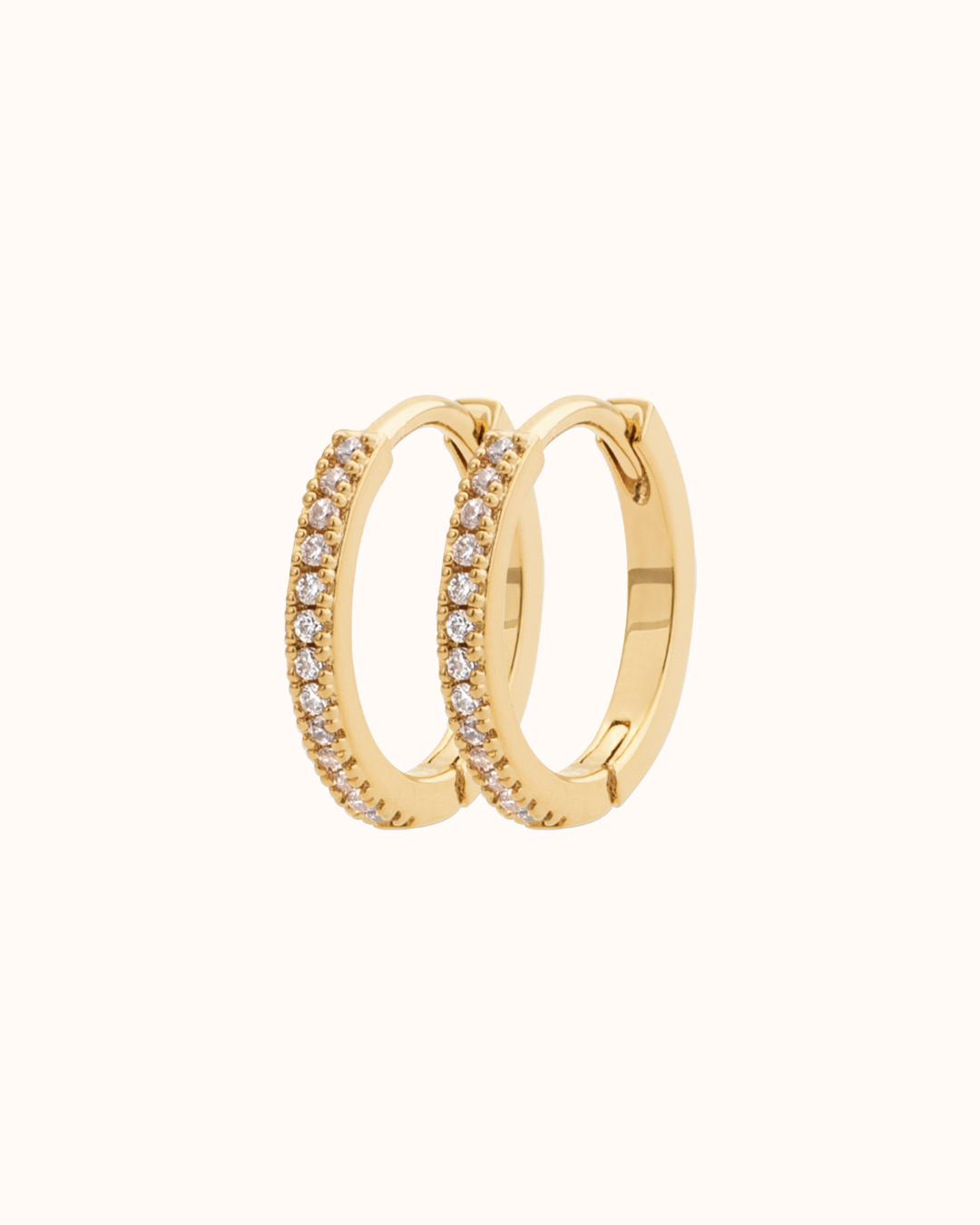 Sparkle Hoops - 18k Verguld Sparkle Hoops - 18k Verguld