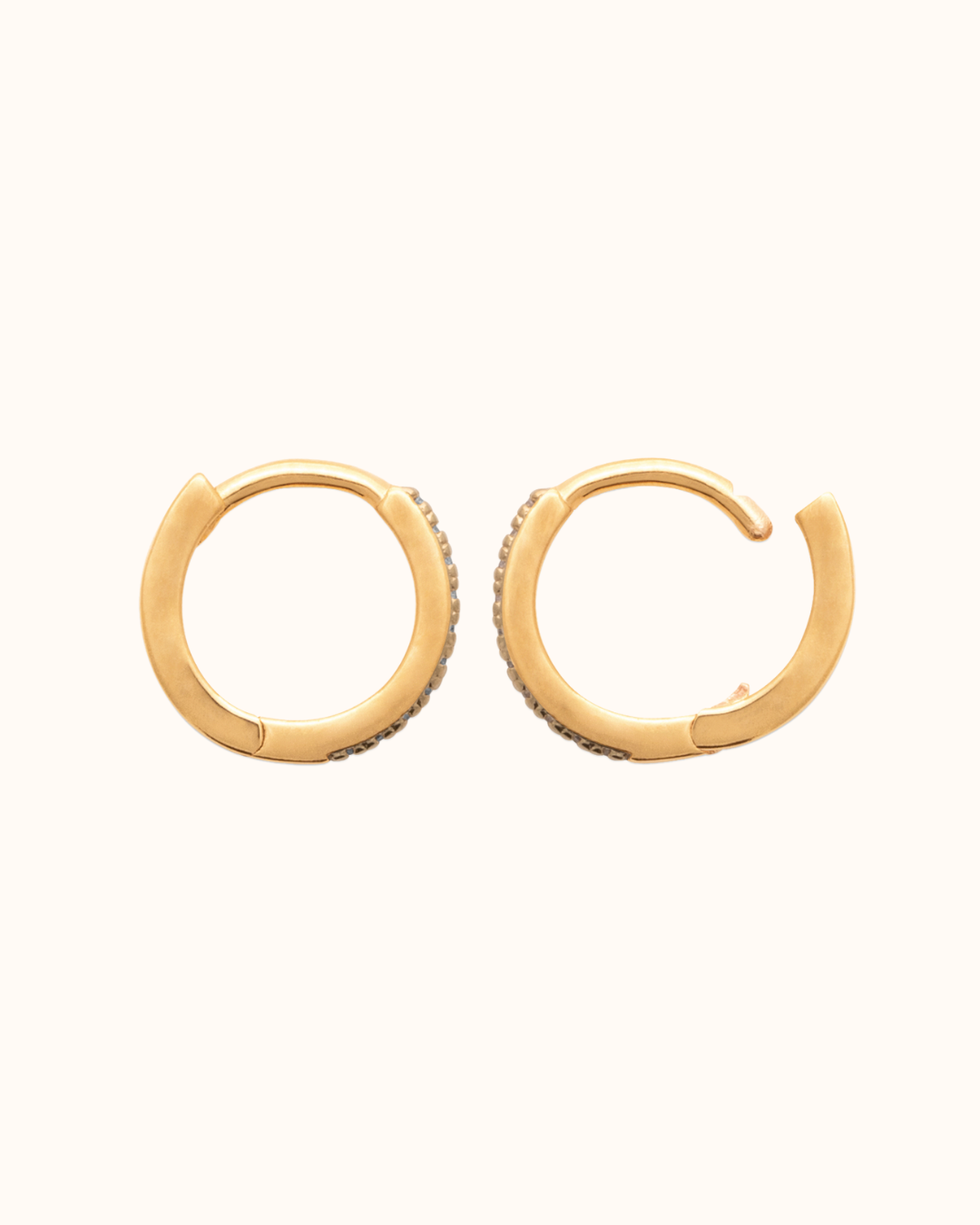 Sparkle Hoops - 18k Verguld Sparkle Hoops - 18k Verguld