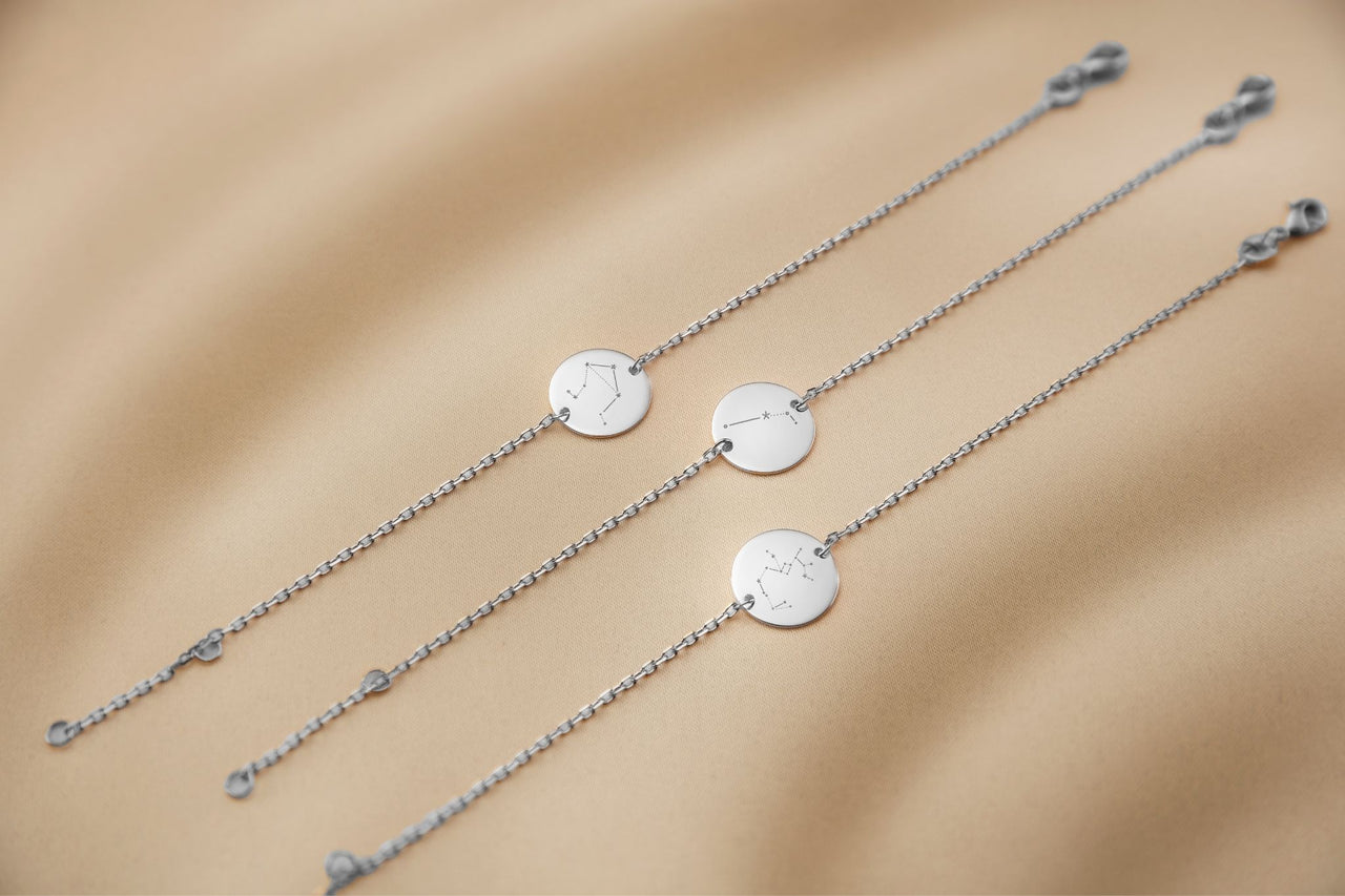 Bracelet Chaîne Zodiaque Constellation - Argent Bracelet Chaîne Zodiaque Constellation - Argent