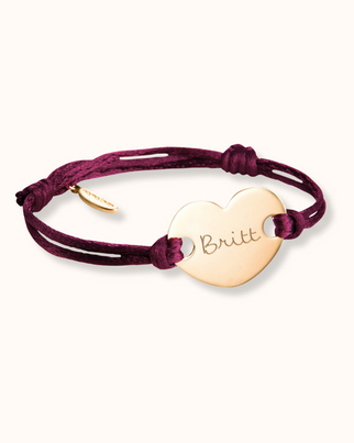 Bracelet Cœur - Plaque or 18 carats Bracelet Cœur - Plaque or 18 carats