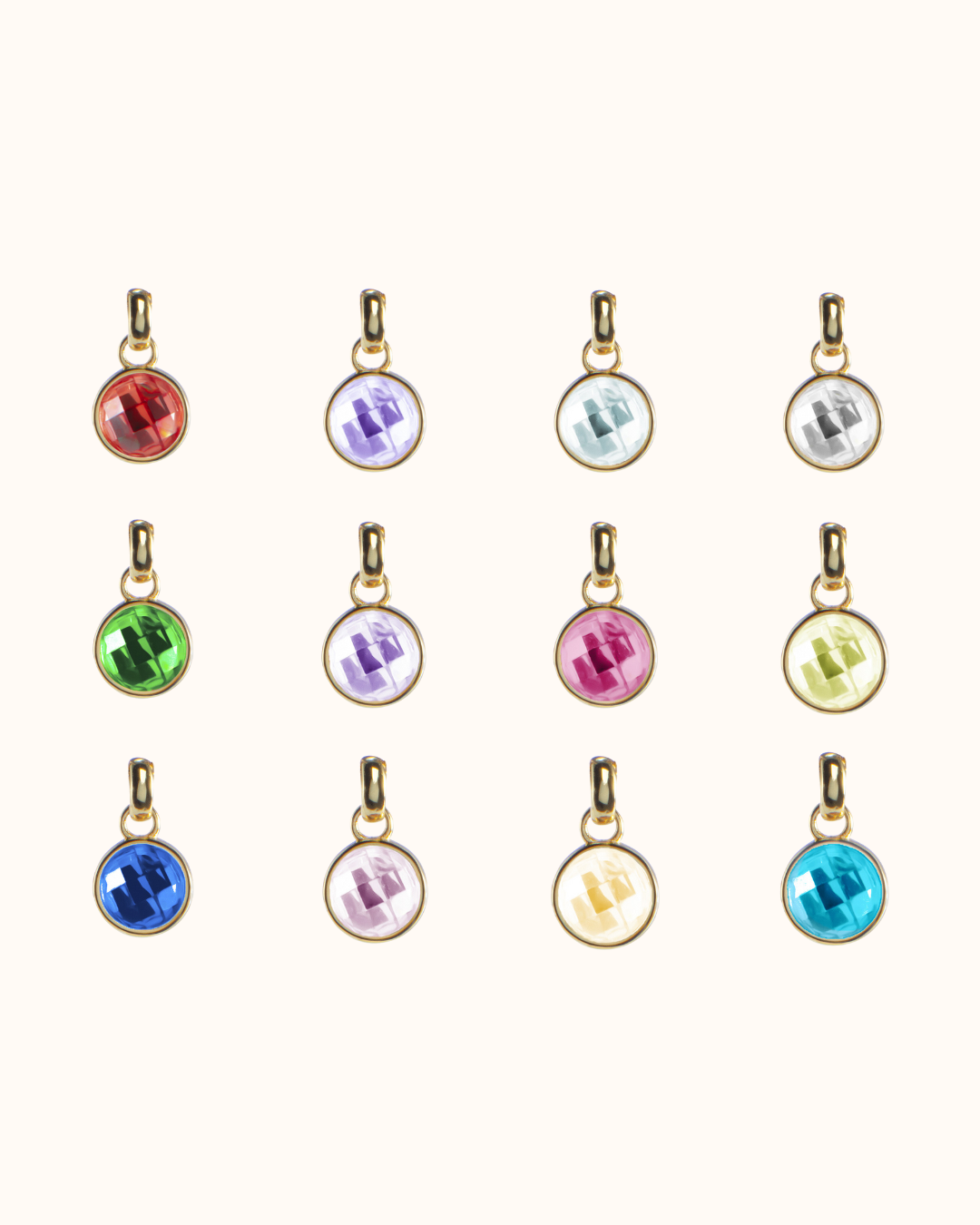 Loose Birthstone Charm - Gold plated Loose Birthstone Charm - Gold plated