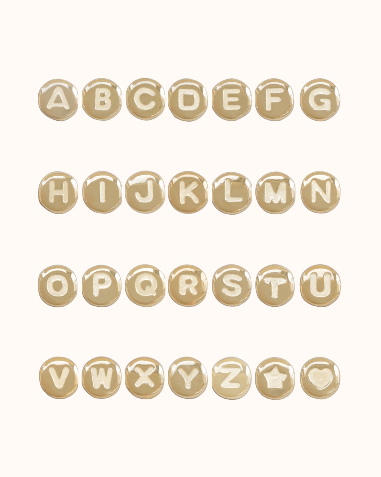 Restring Service Initial Beads Bracelet - Rose plated Restring Service Initial Beads Bracelet - Rose plated