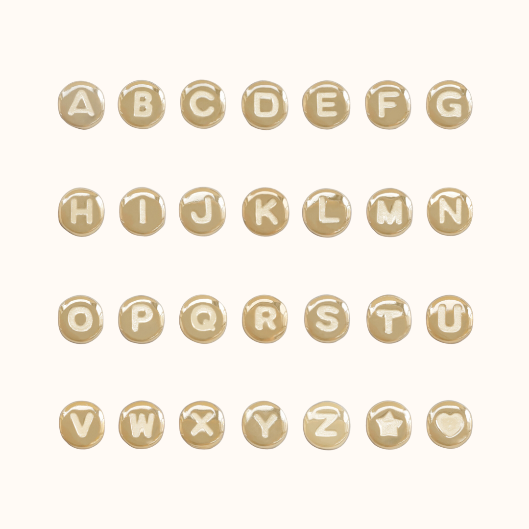 Herknopen Initial Beads Armband - 18k Verguld Herknopen Initial Beads Armband - 18k Verguld