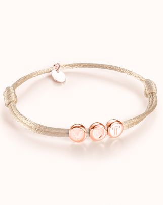 Kinder Initial Armband - Rose vergoldet Kinder Initial Armband - Rose vergoldet