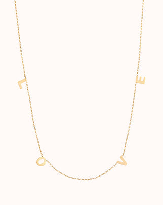 14k LOVE Ketting - 14k Solid Gold 14k LOVE Ketting - 14k Solid Gold