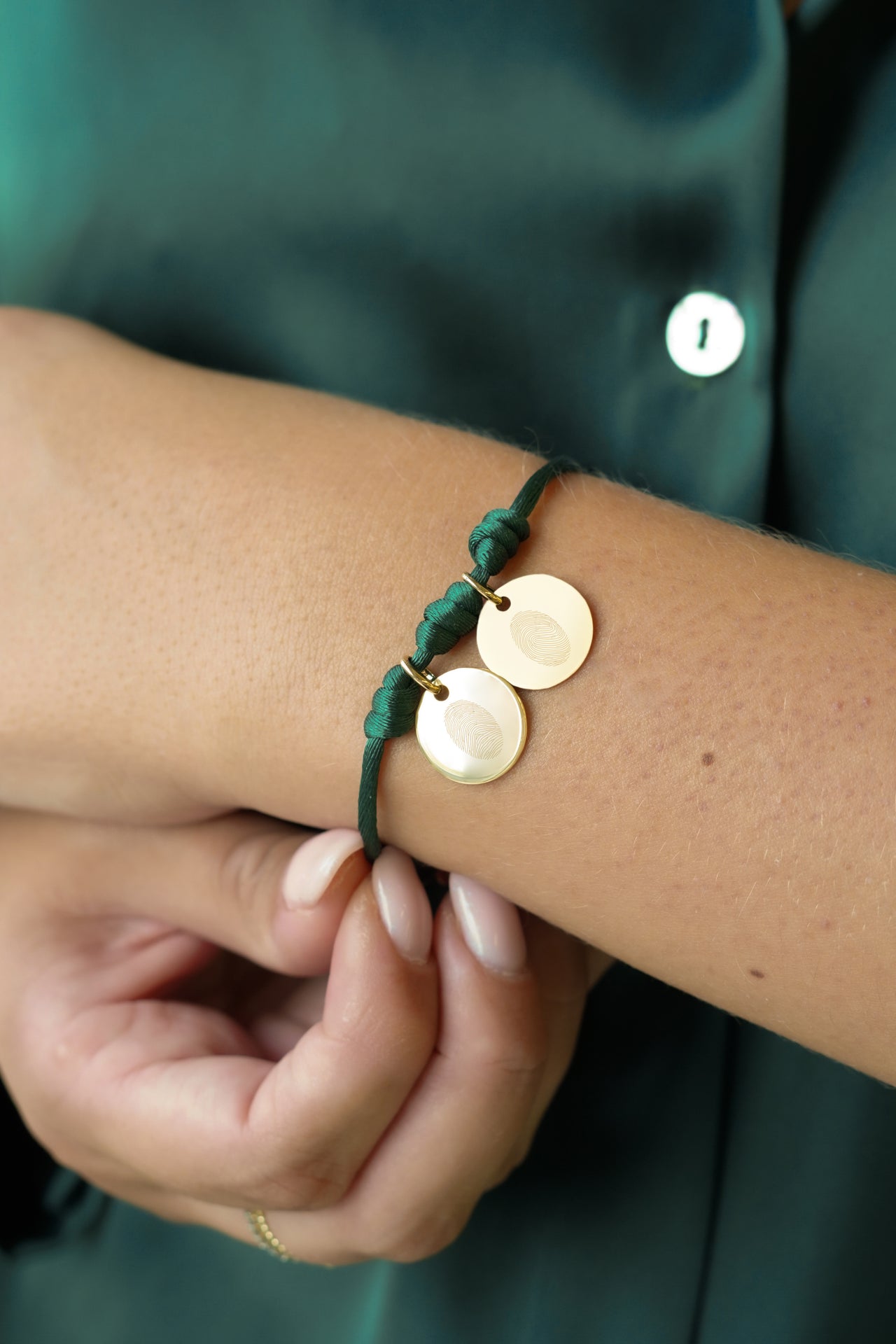 Charm Vingerafdruk Armband - 18k Verguld Charm Vingerafdruk Armband - 18k Verguld