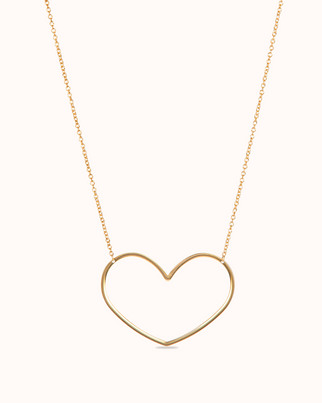 14k Open Heart Ketting - 14k Solid Gold 14k Open Heart Ketting - 14k Solid Gold
