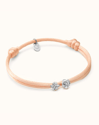 Bracelet Perles Fleur de Naissance - Argent Bracelet Perles Fleur de Naissance - Argent