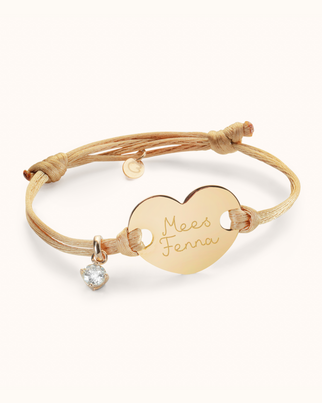 Bracelet Cœur Pierre de Naissance - Plaque or 18 carats Bracelet Cœur Pierre de Naissance - Plaque or 18 carats