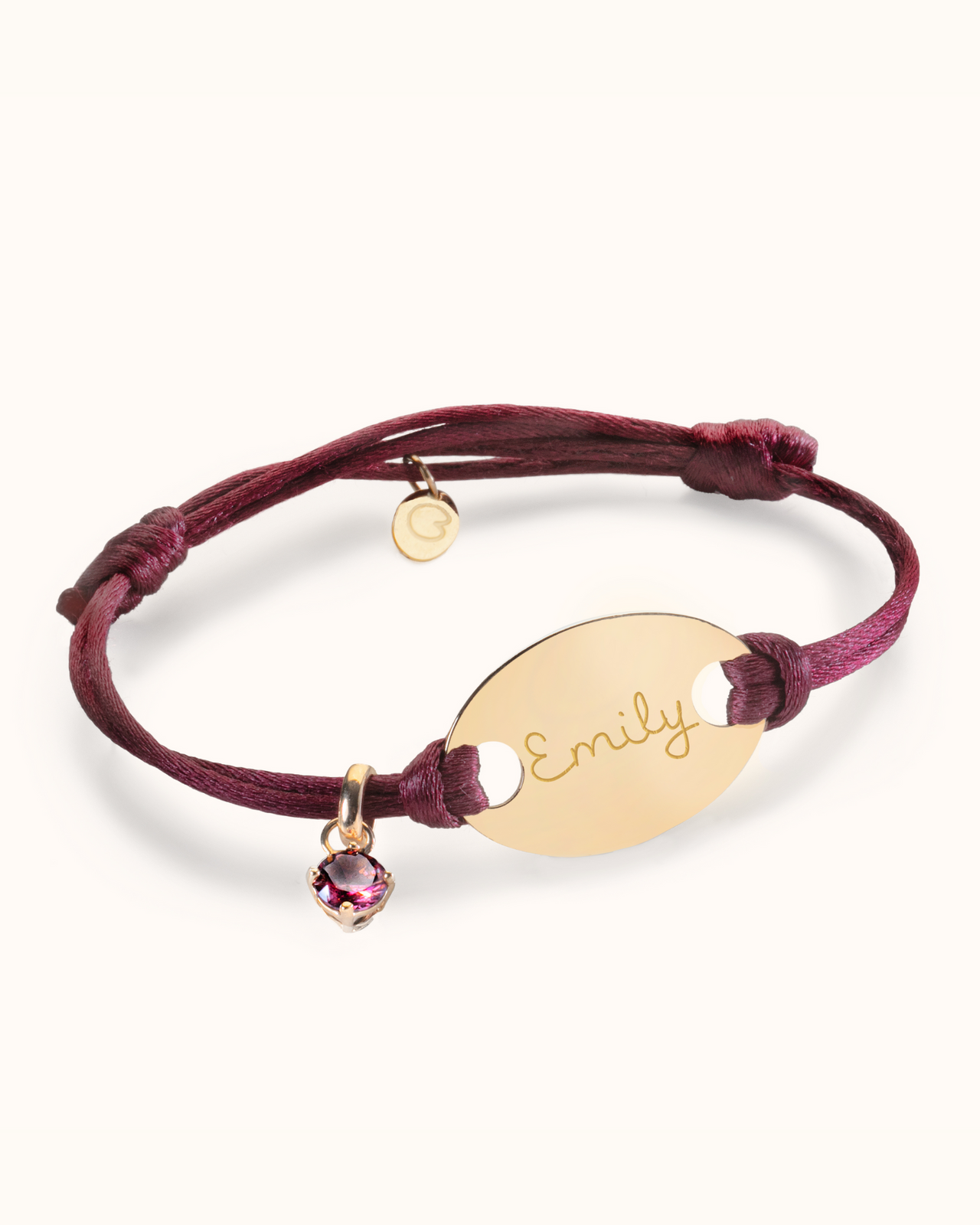 Bracelet Ovale Pierre de Naissance - Plaque or 18 carats Bracelet Ovale Pierre de Naissance - Plaque or 18 carats