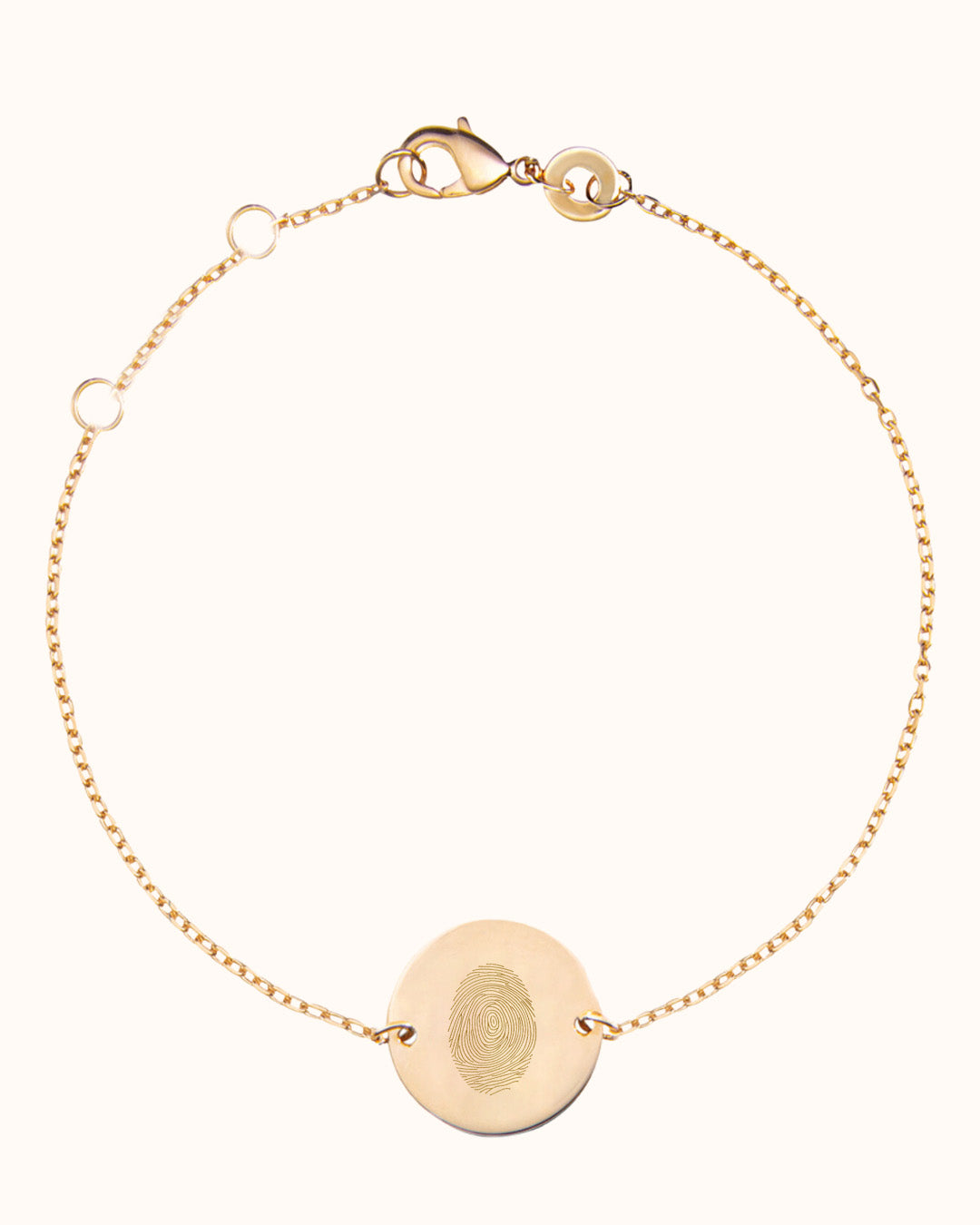 Vingerafdruk Coin Armband - 18k Verguld Vingerafdruk Coin Armband - 18k Verguld