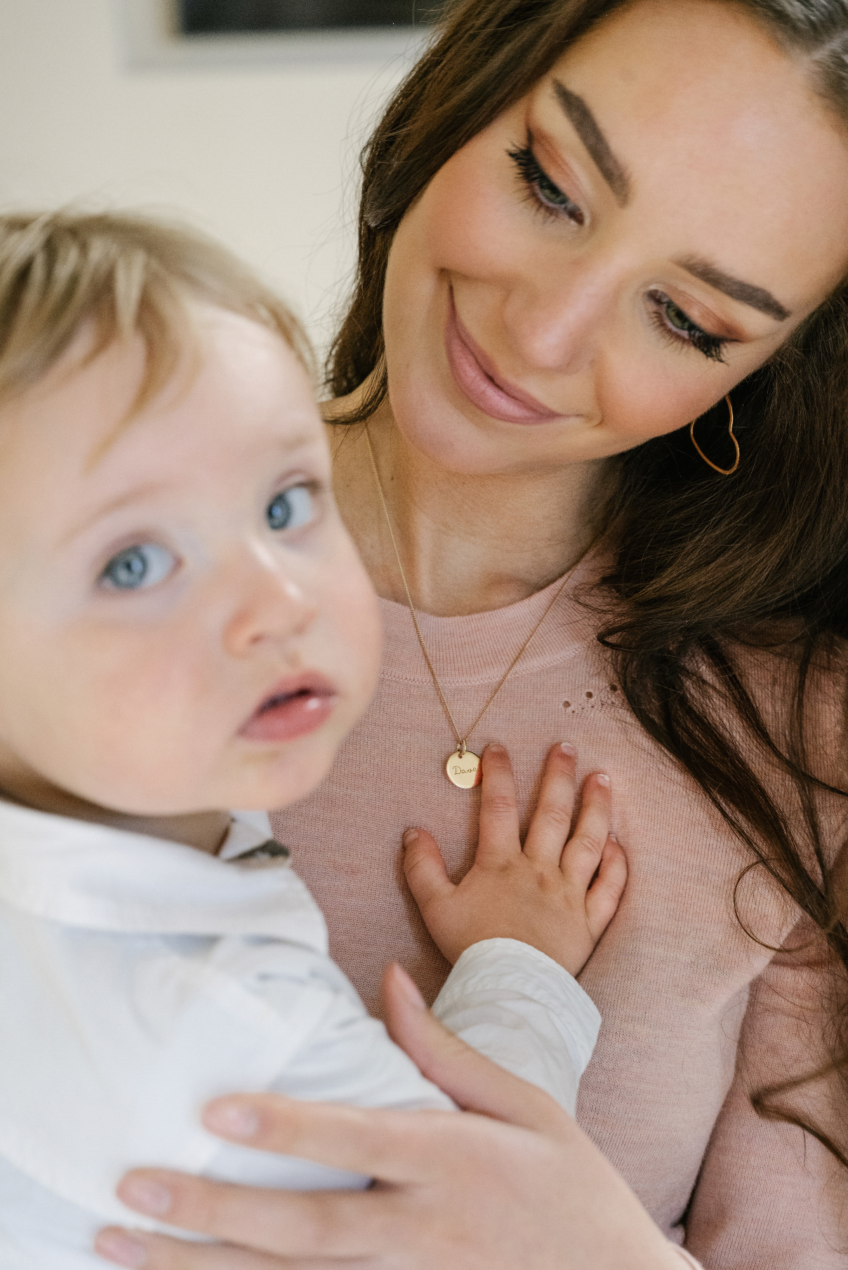 Coin Necklace with name - Gold plated Coin Necklace with name - Gold plated