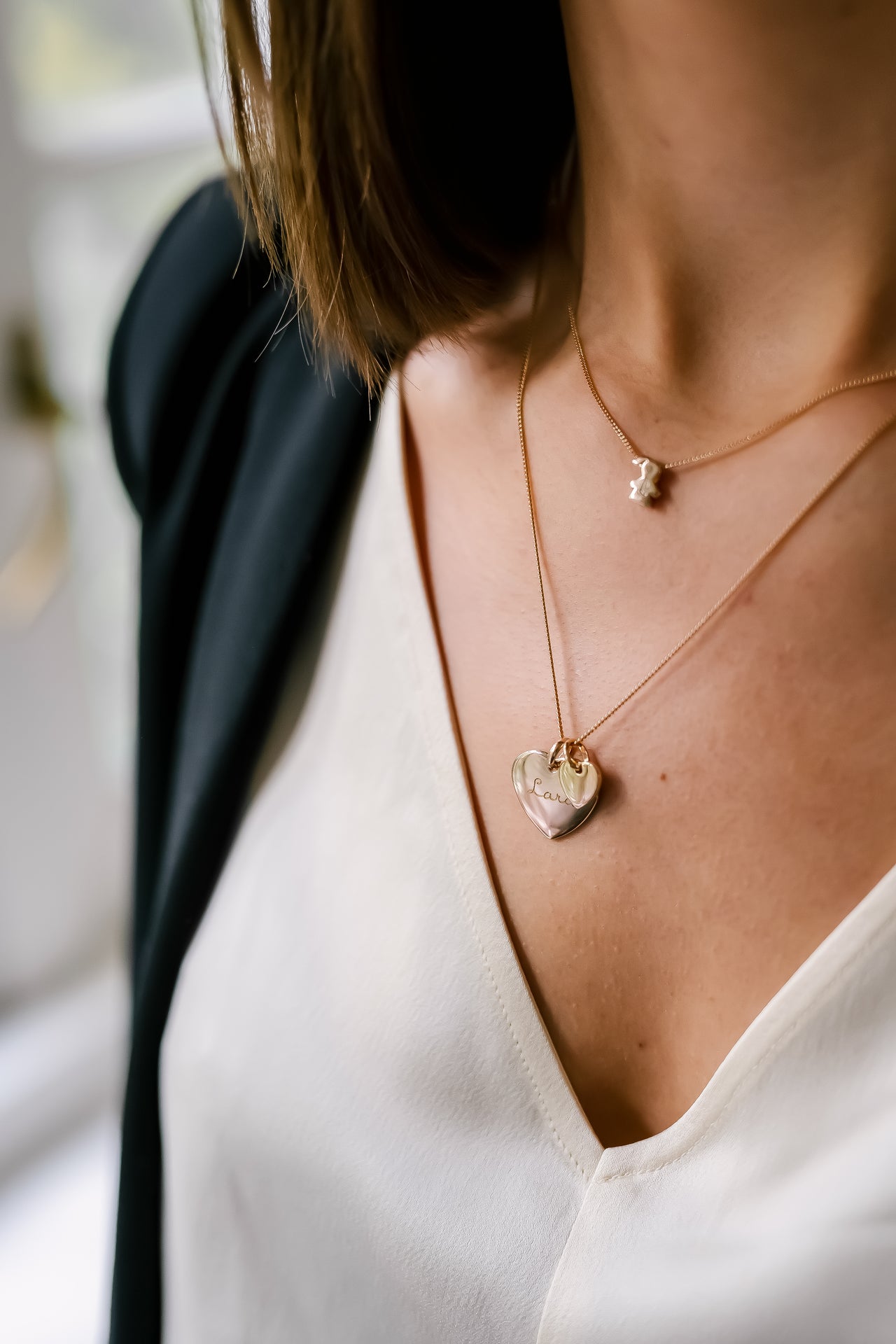 Herz Charm Kette - Vergoldet Herz Charm Kette - Vergoldet