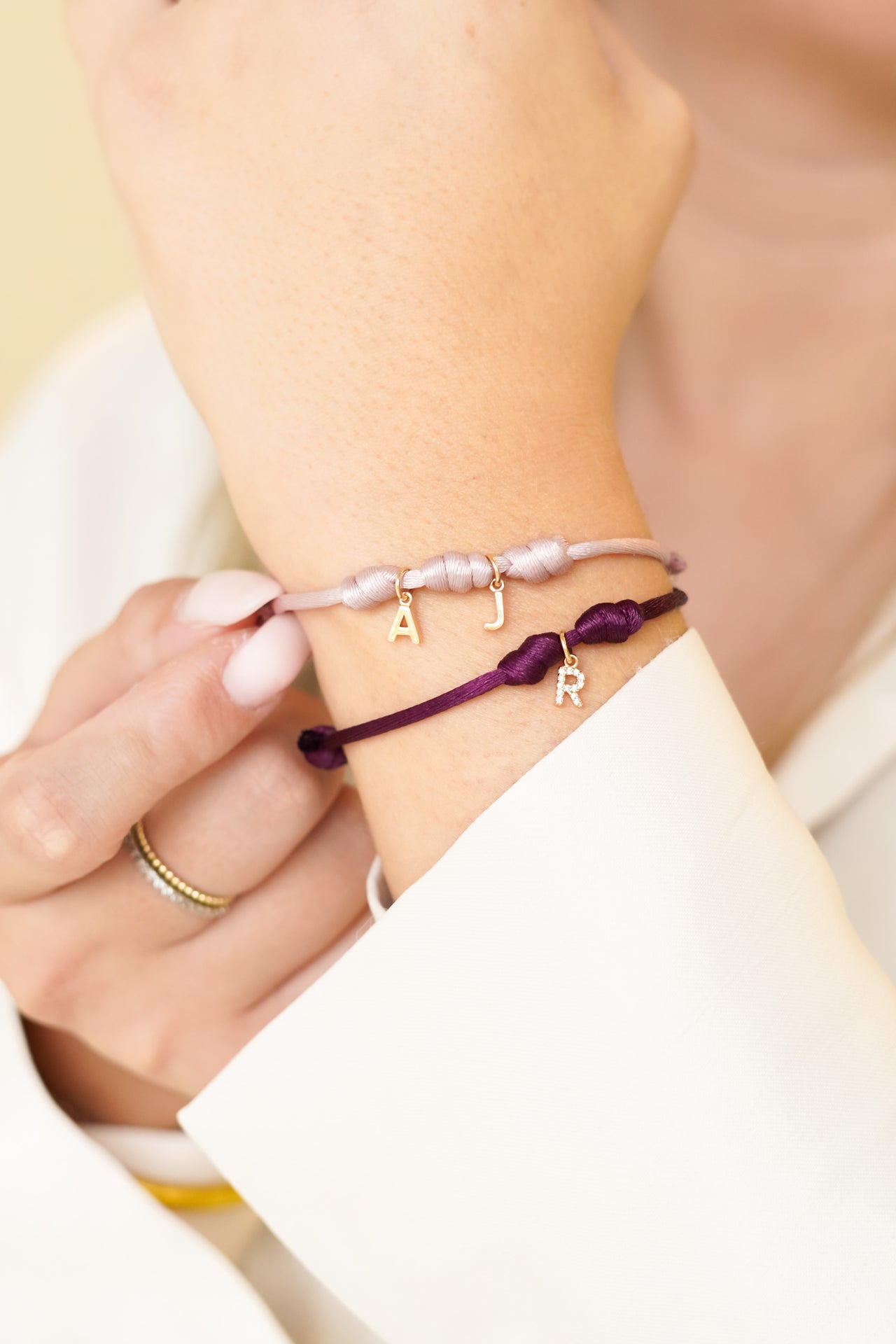 Initial Charm Armband - 18k Verguld Initial Charm Armband - 18k Verguld