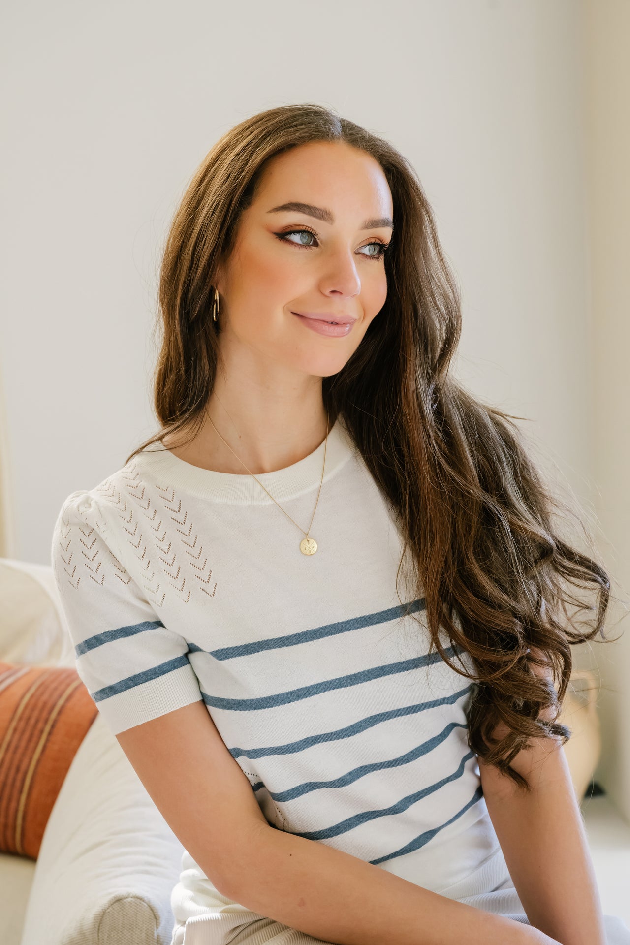 Initial Coin Ketting - 18k Verguld Initial Coin Ketting - 18k Verguld
