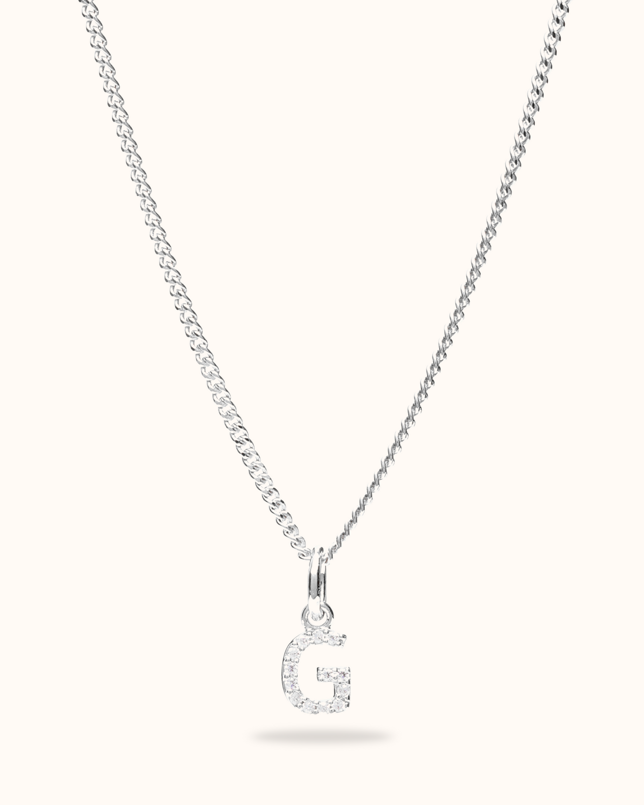 Buchstaben Charm Sparkle Kette - Silber Buchstaben Charm Sparkle Kette - Silber