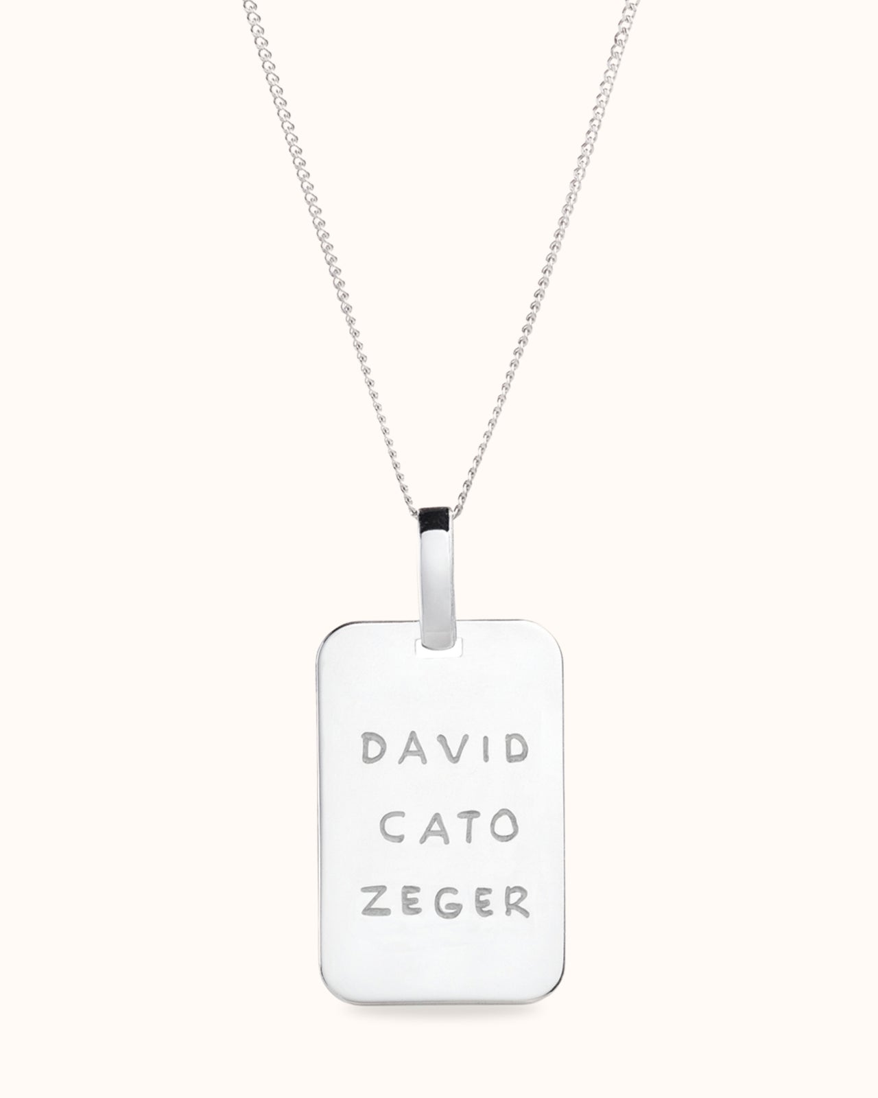 Homme Collier Tag - Argent Homme Collier Tag - Argent