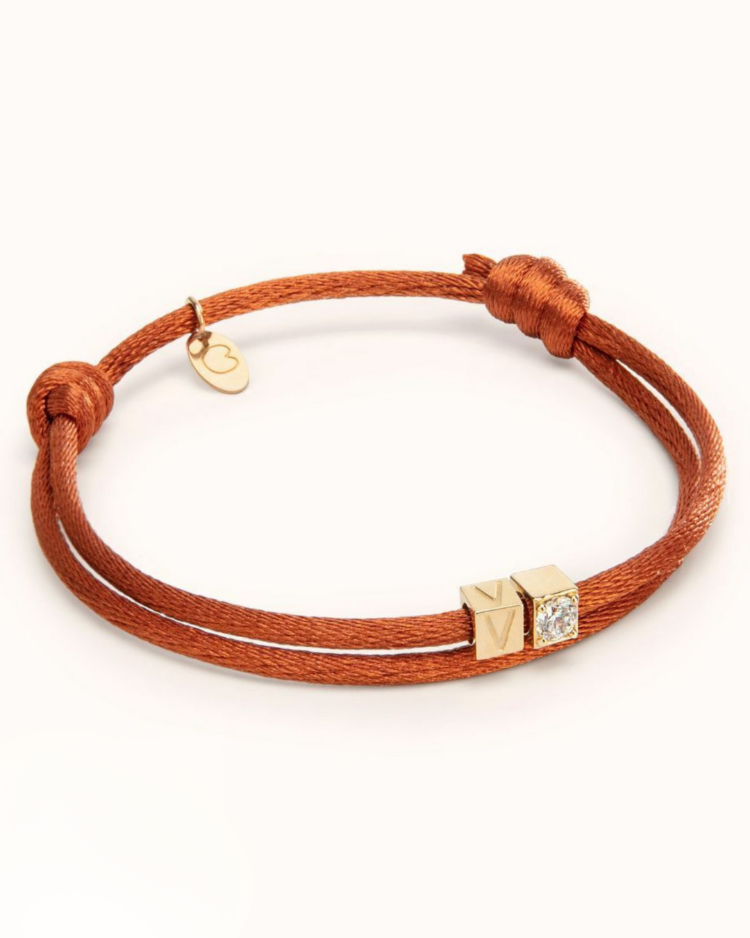 14k Initial Cube Armband - 14k Solid Gold 14k Initial Cube Armband - 14k Solid Gold