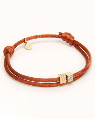 14k Initial Cube Armband - 14k Solid Gold 14k Initial Cube Armband - 14k Solid Gold