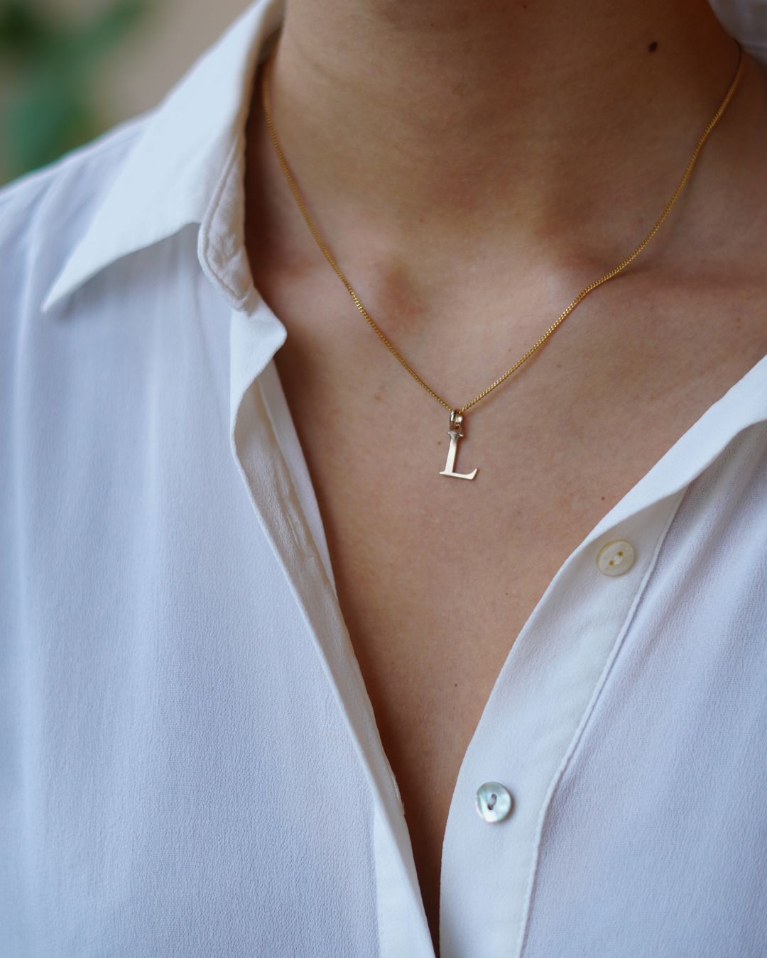 Alphabet Letter Ketting - Verguld