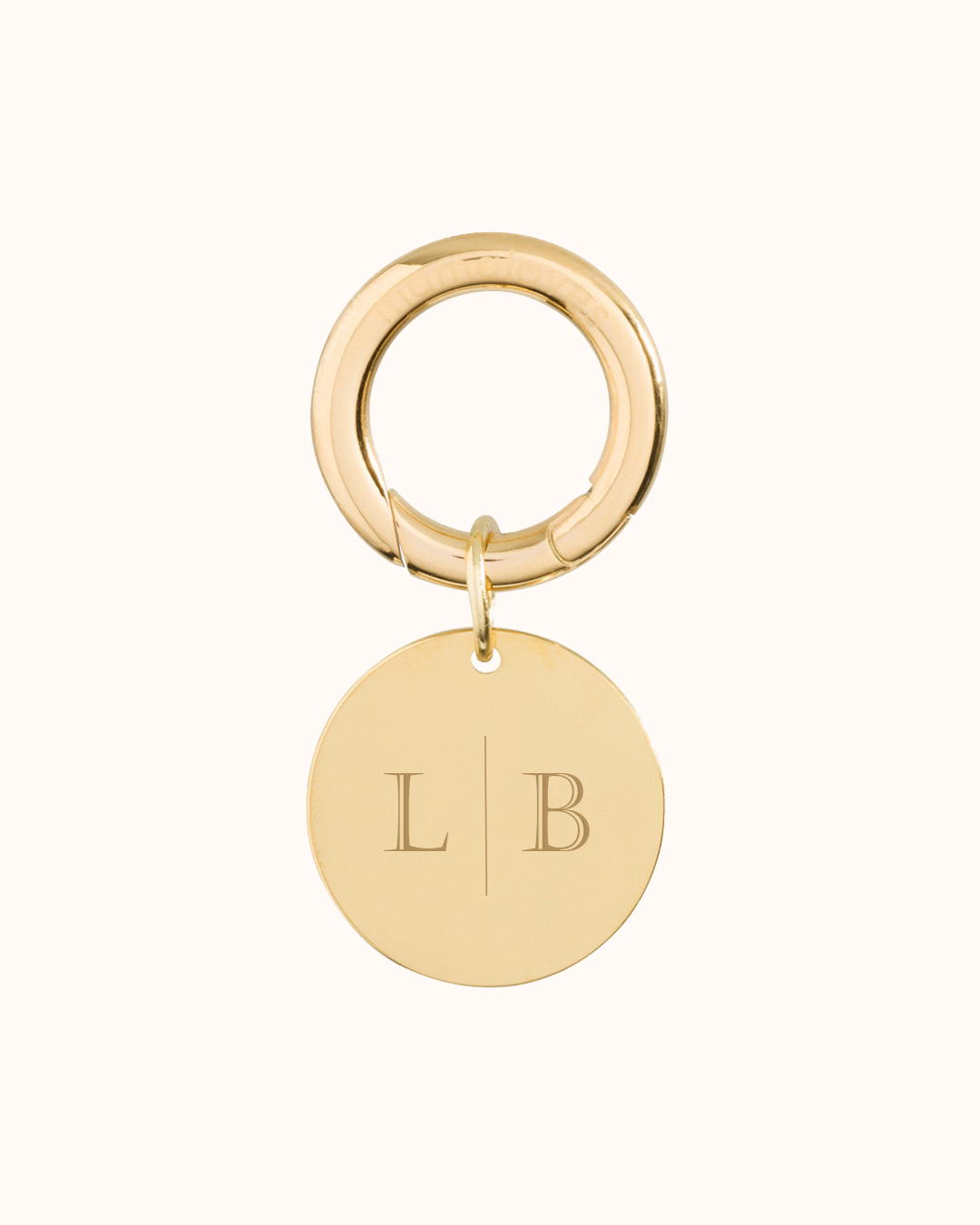 Personalized Keyring - Stainless steel gold