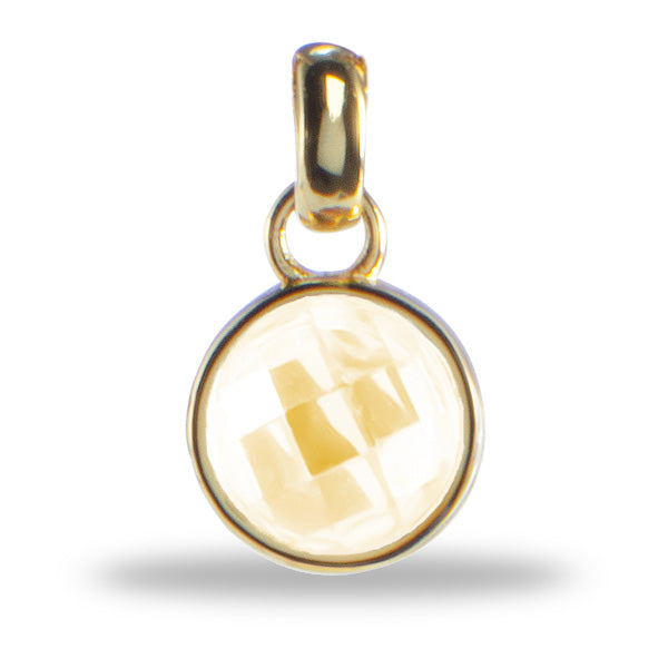 Loose Birthstone Charm - Gold plated