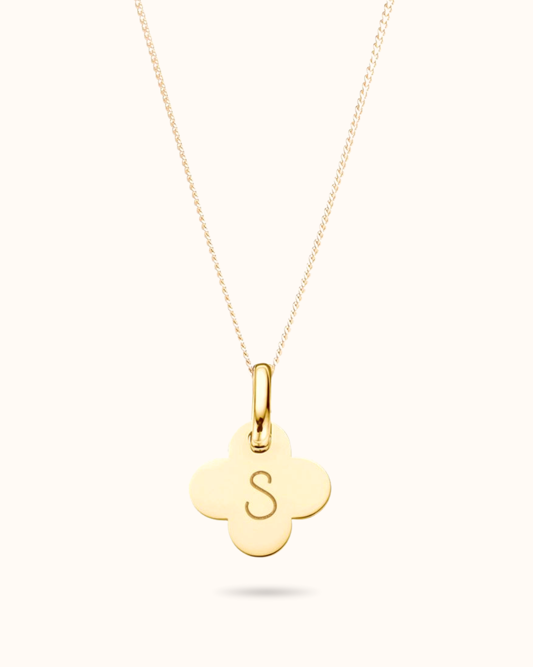 14k Clover Necklace - 14k gold