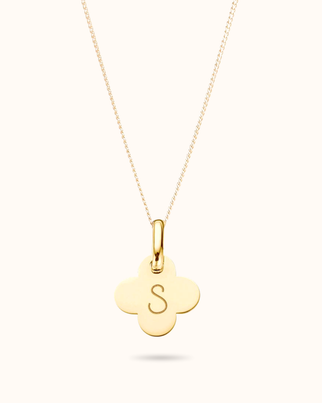 14k Clover Necklace - 14k gold