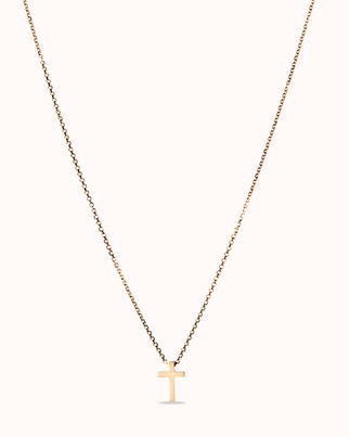 14k Necklace with Crucifix - 14k Solid Gold