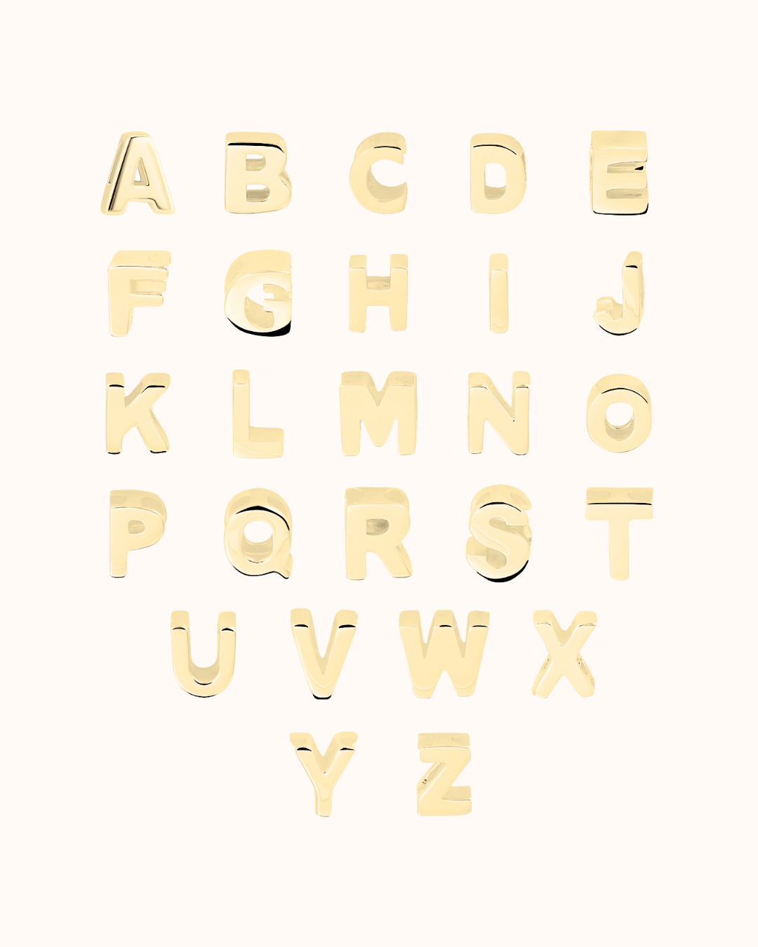 9k Letter Bracelet - 9k Gold