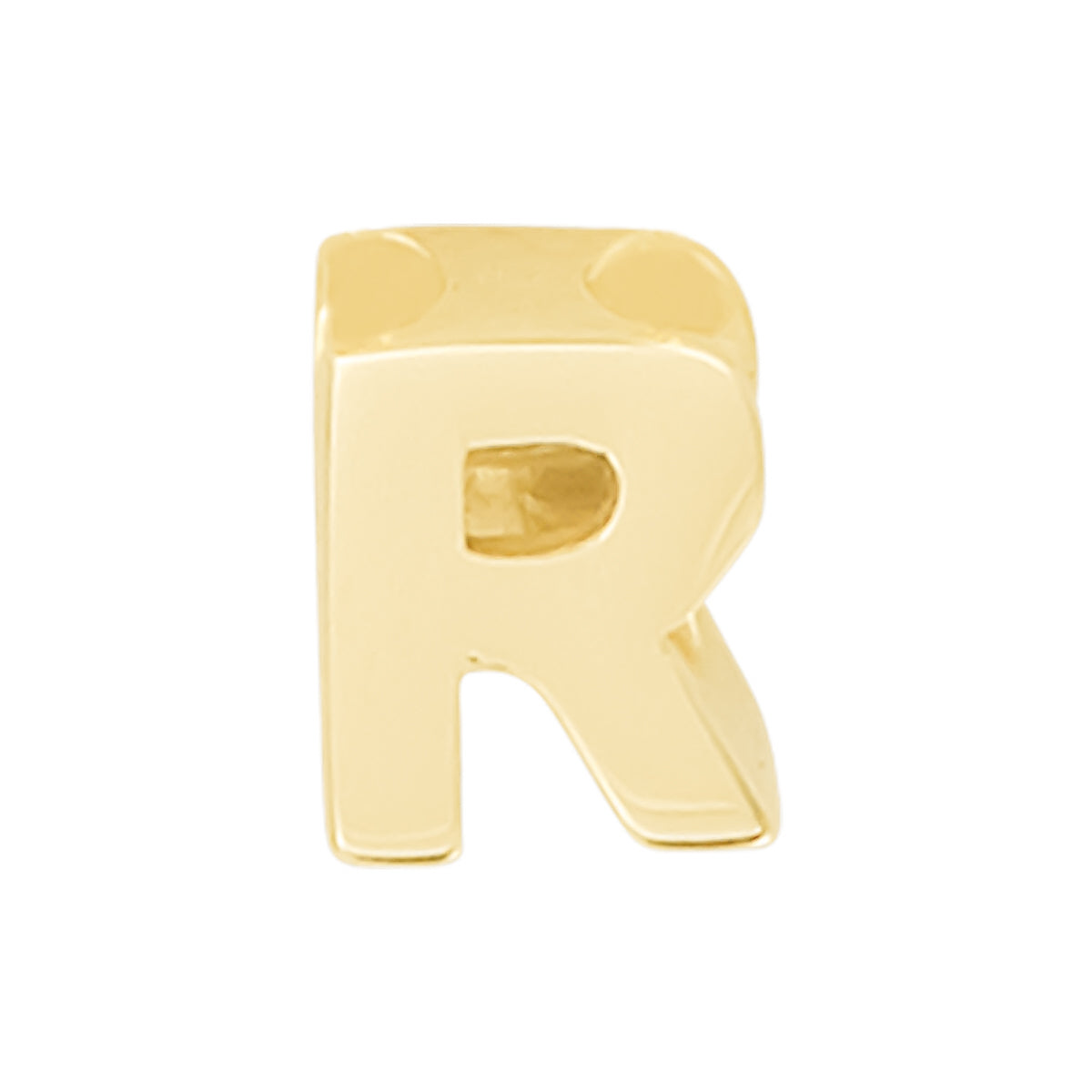 14k Single Initial Charm - 14k gold