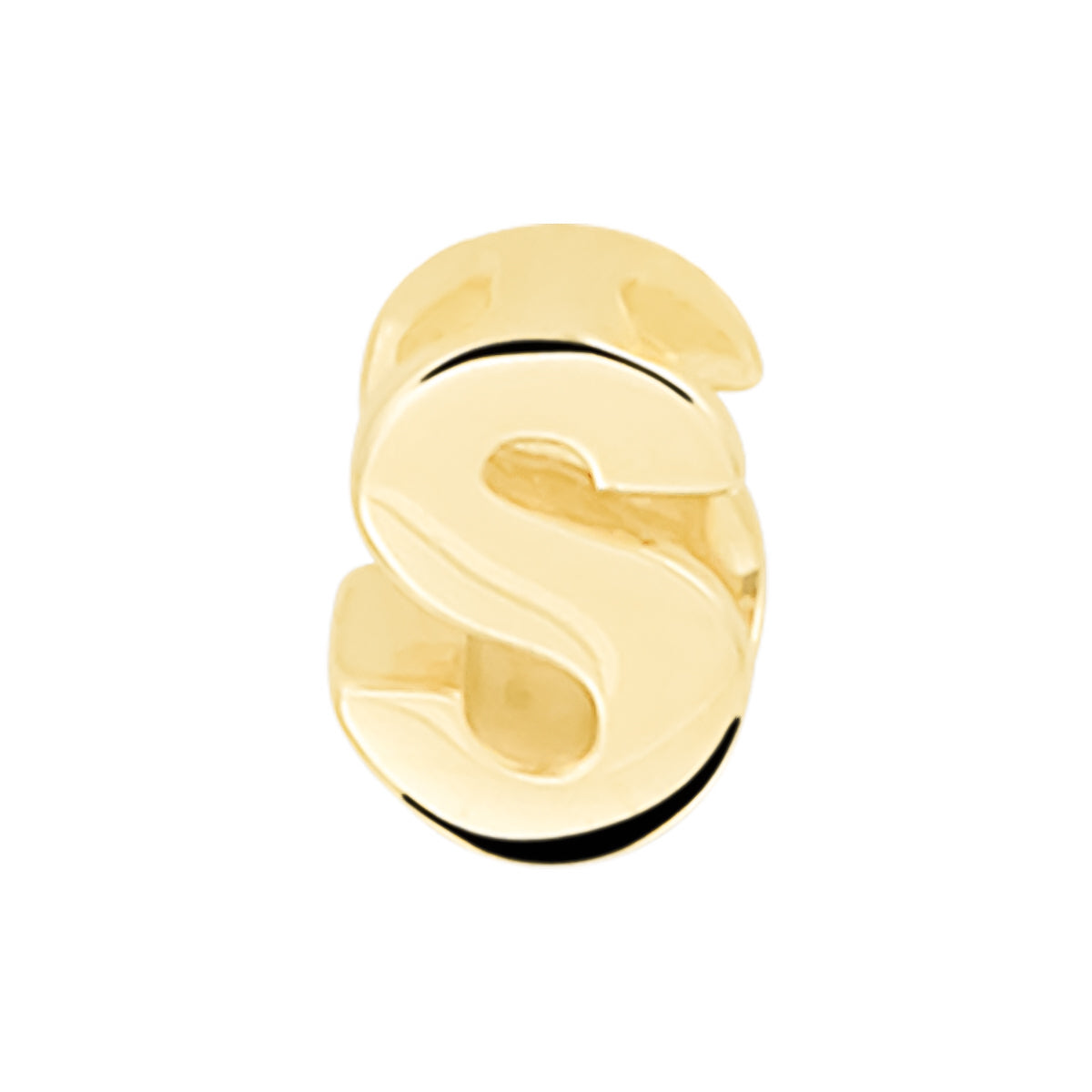 14k Single Initial Charm - 14k gold