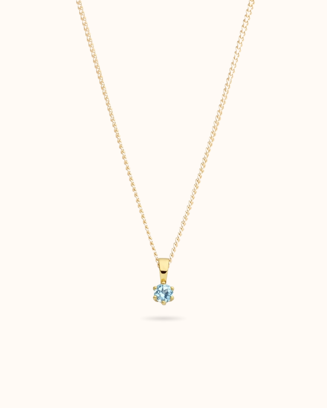 14k Birthstone Ketting - 14k gold
