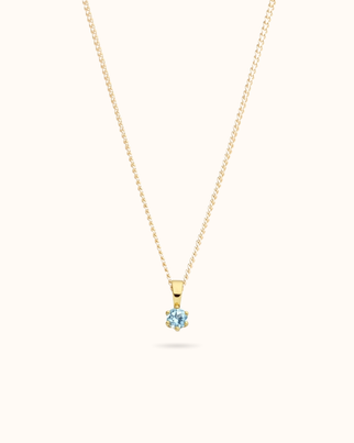 14k Birthstone Ketting - 14k gold