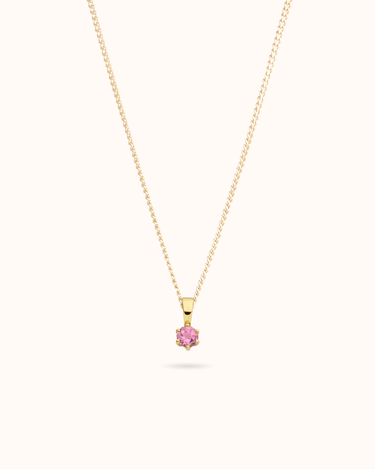 14k Birthstone Ketting - 14k gold