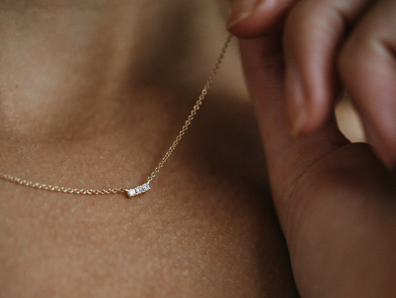 Collier Diamant Famille 14k - Or 14 carats