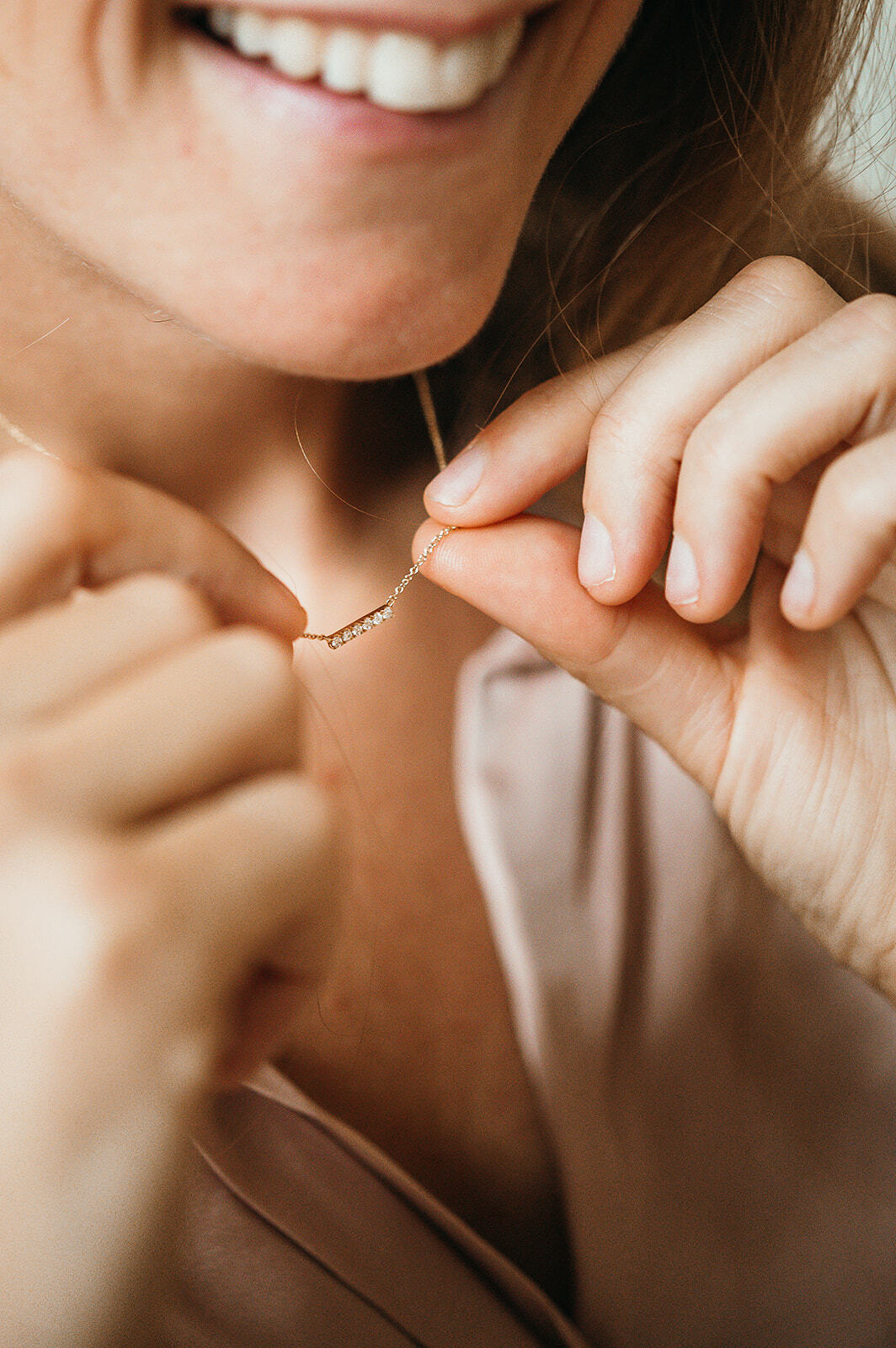 Collier Diamant Famille 14k - Or 14 carats