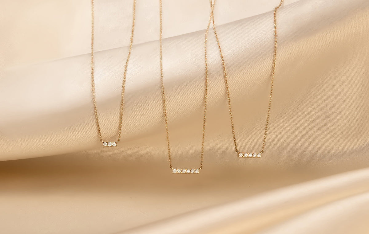 Collier Diamant Famille 14k - Or 14 carats