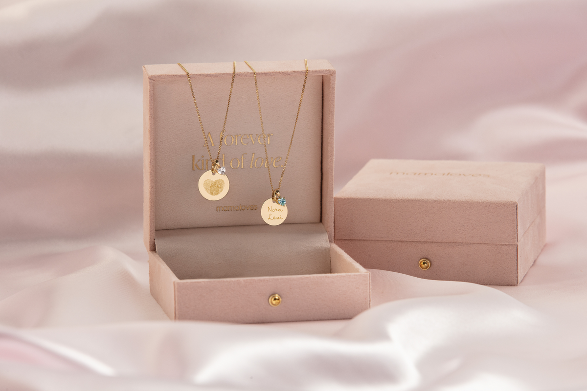 14k Heart Birthstone Ketting - 14k Solid Gold