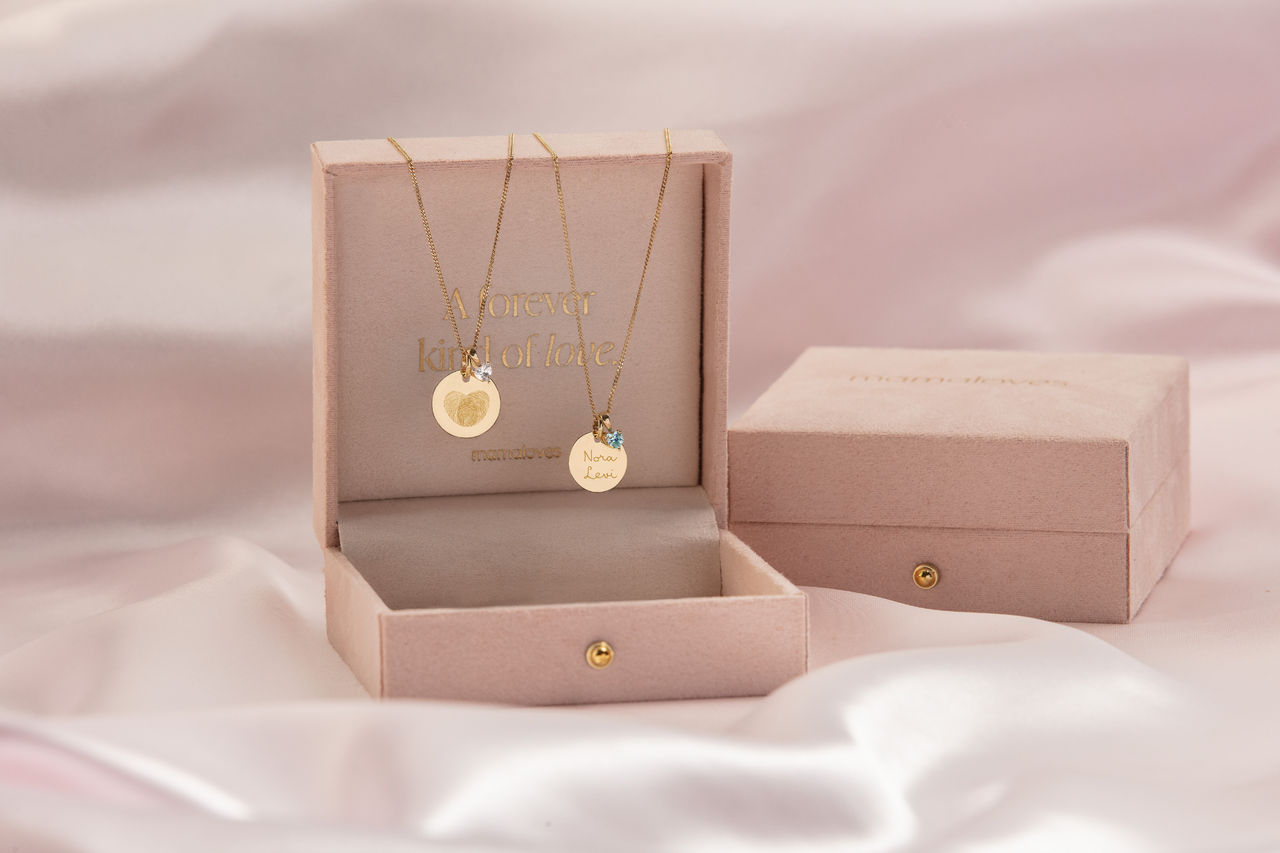 14k Heart Birthstone Ketting - 14k Solid Gold - Geboortesteen