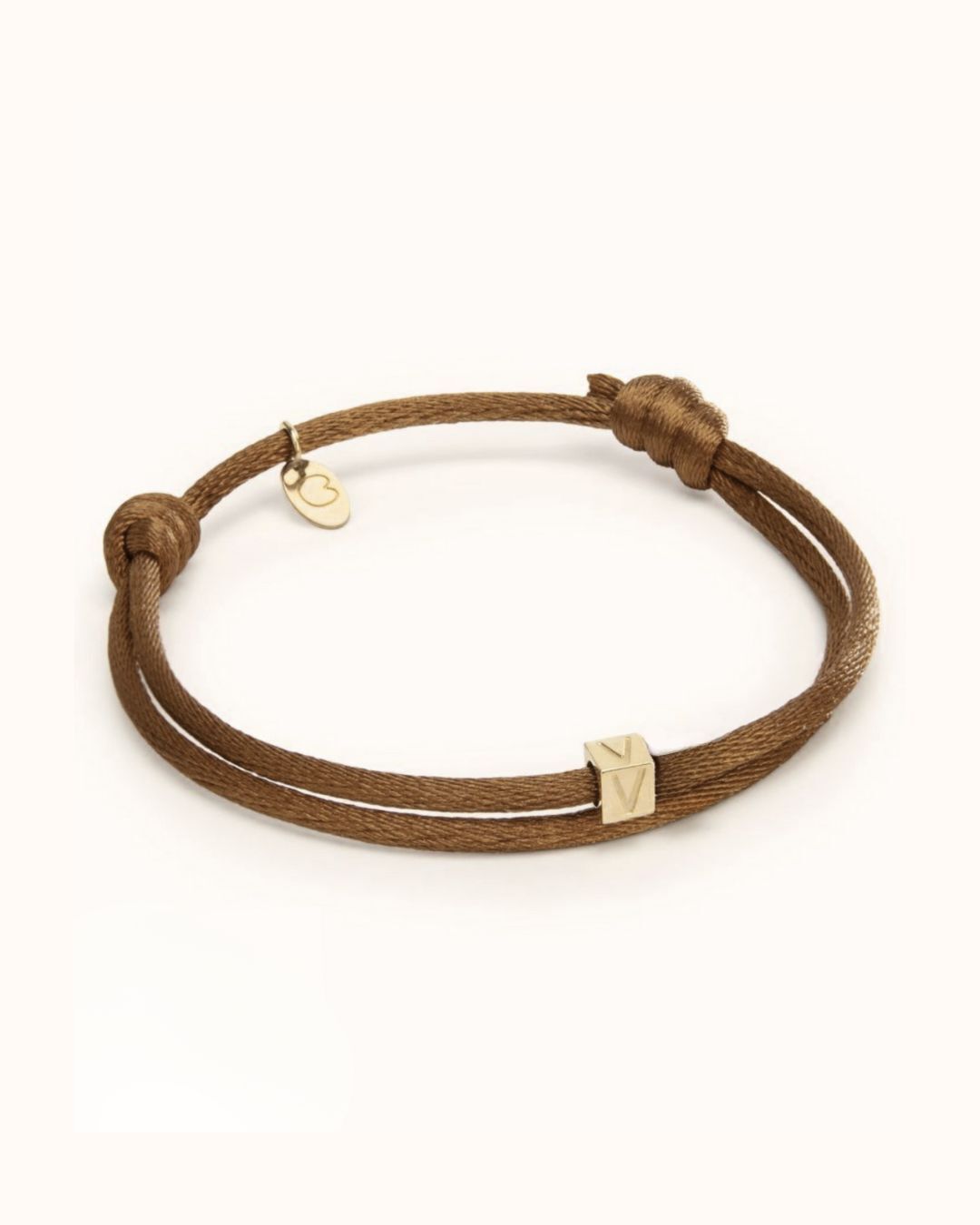 Men Initial Cube - 14k solid gold