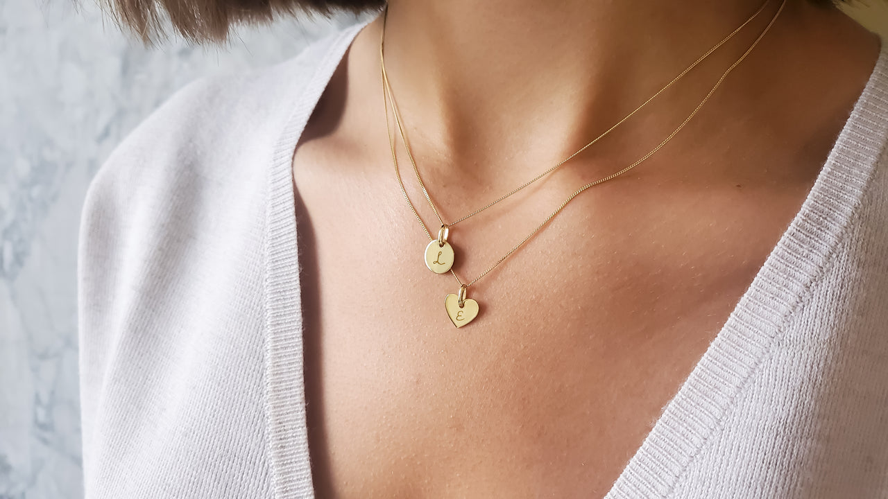 14k Mini Heart Necklace - 14k gold