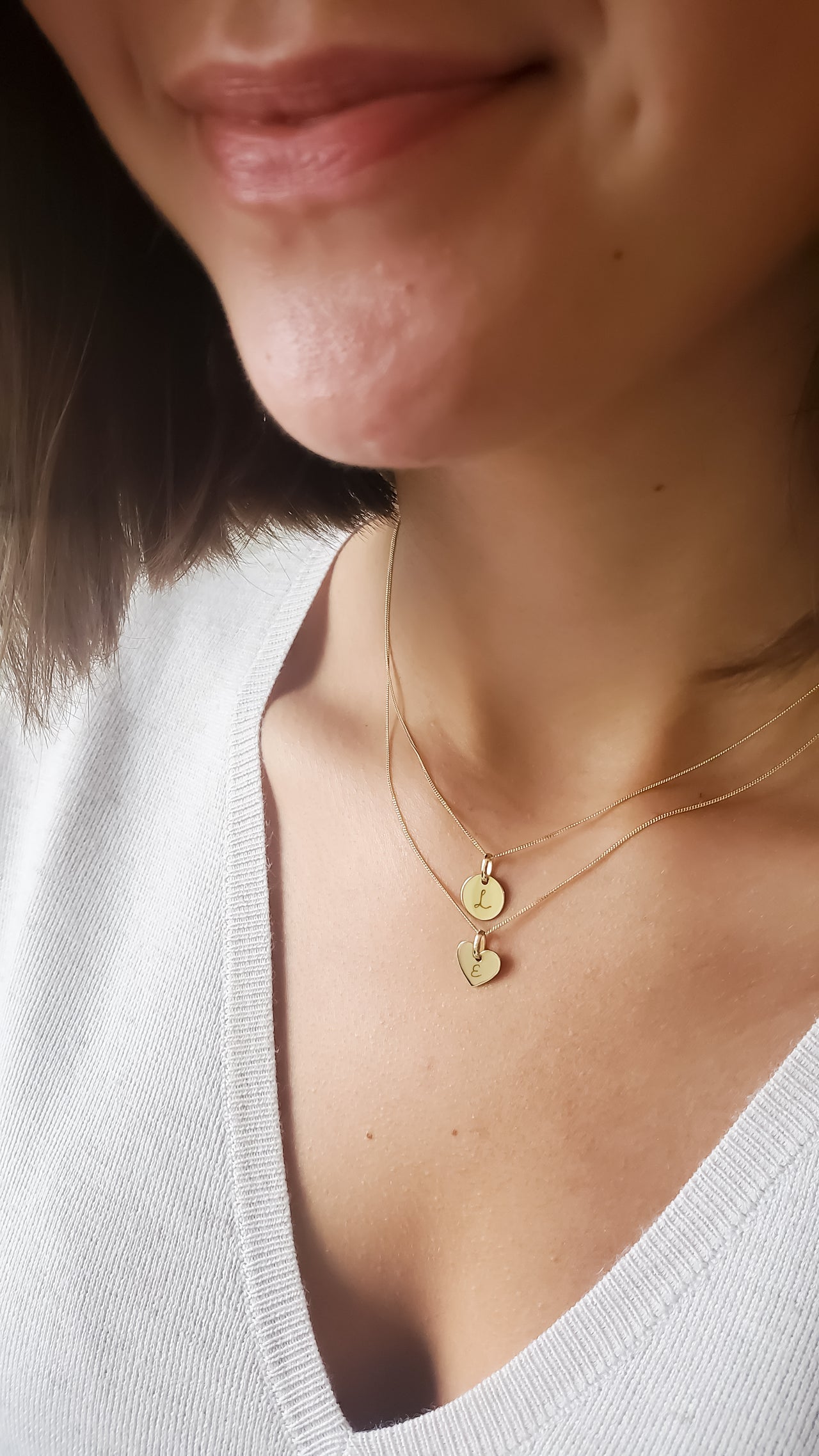 14k Mini Coin Necklace - 14k gold