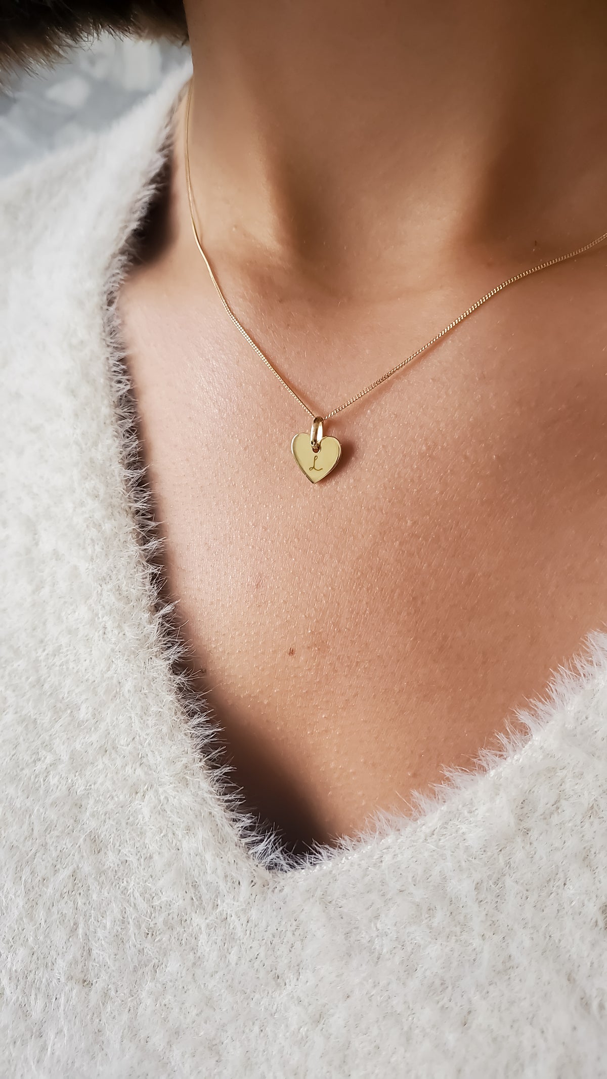 14k Mini Heart Ketting -  14k Solid Gold