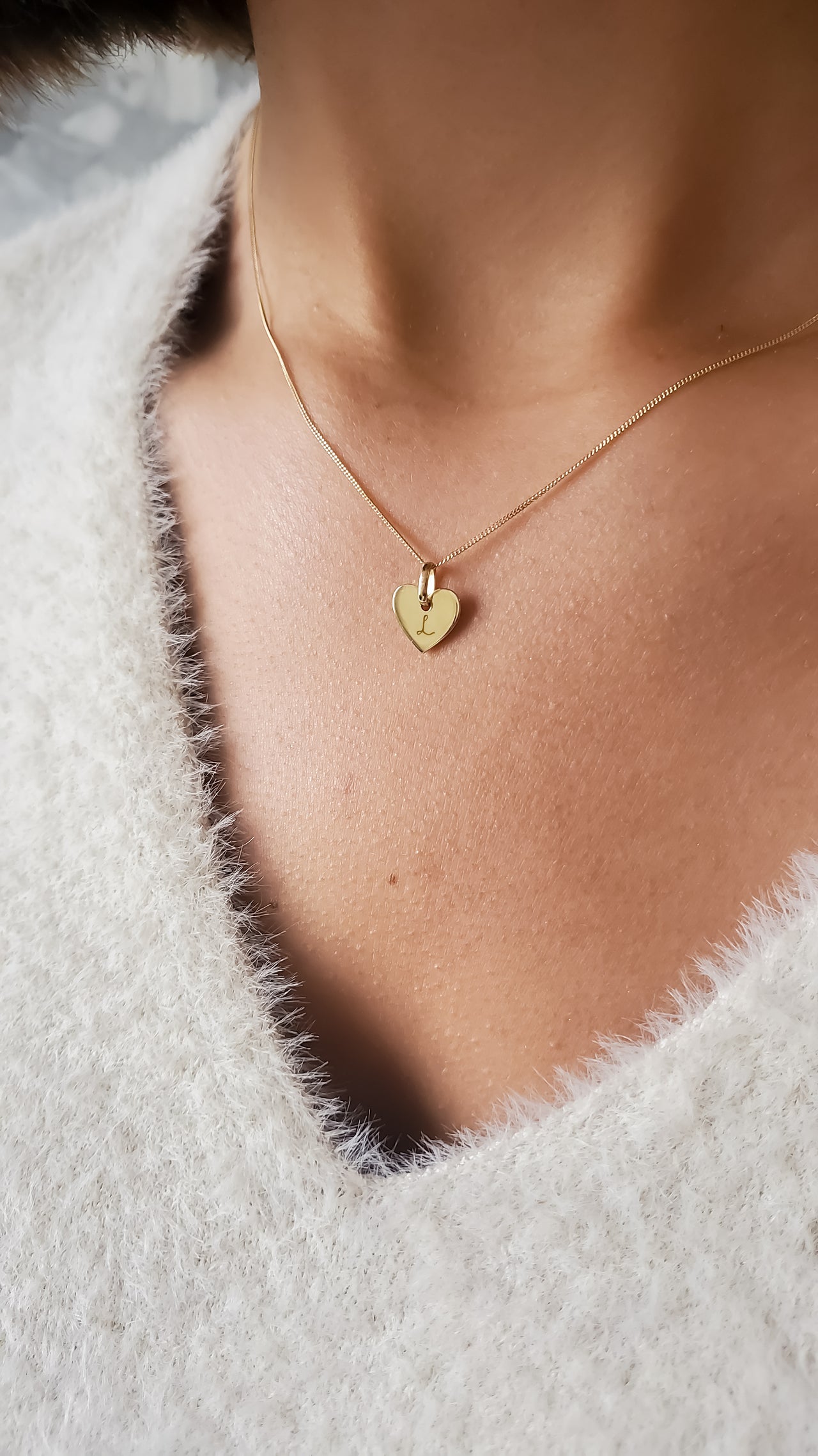 14k Mini Heart Ketting -  14k Solid Gold