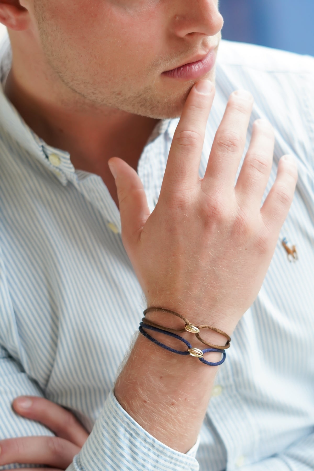 14k Personalised Tricolor Bracelet - 14k gold