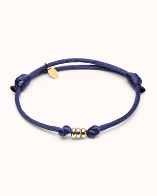 Bracelet anneaux tricolores pour homme 14k – Or massif 14k